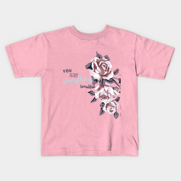 flowers Kids T-Shirt by Olesia19